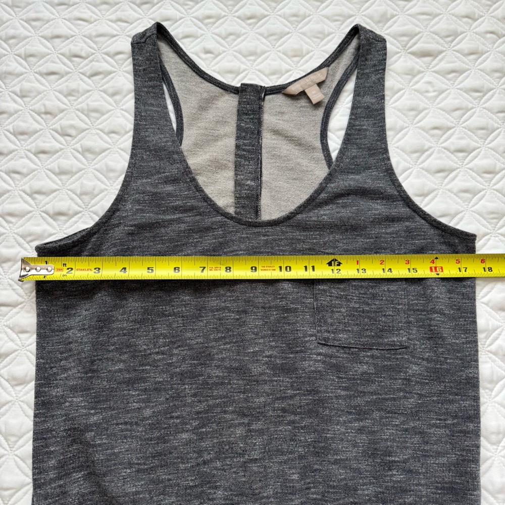 Banana Republic Gray Jersey Sleeveless Zip Back Jogger Jumpsuit One-Piece Size M - Picture 8 of 16